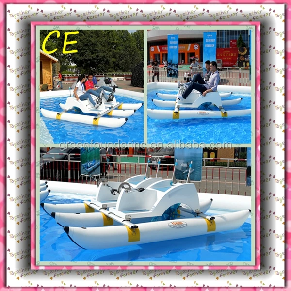 Fiberglass Seat Two Riders Pedal Boat Sea Bikes Fishing Pedal Boat for sale