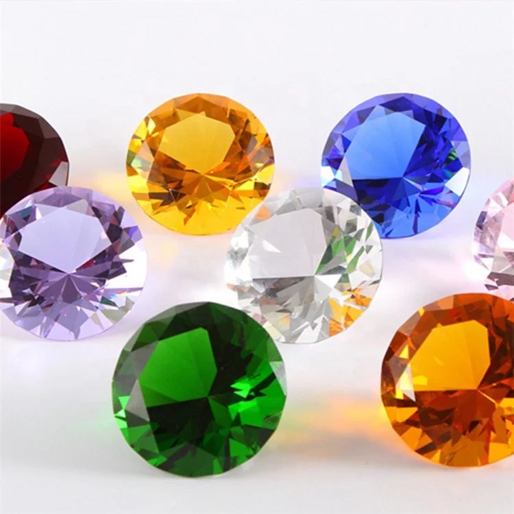 Machine Cutting Wedding Souvenir Clear Crystal Glass Diamond Ornaments