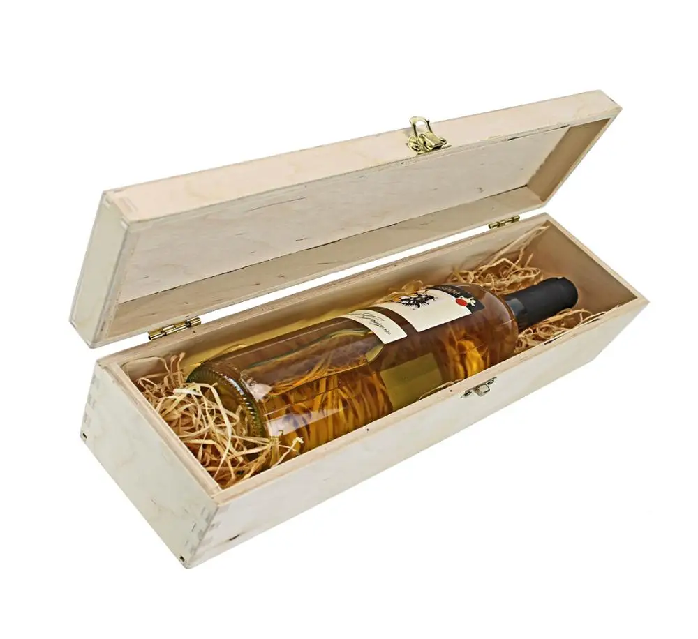 Cheap Price Vintage Single Bottle Solid Wooden Wine Packaging Box whiskey box