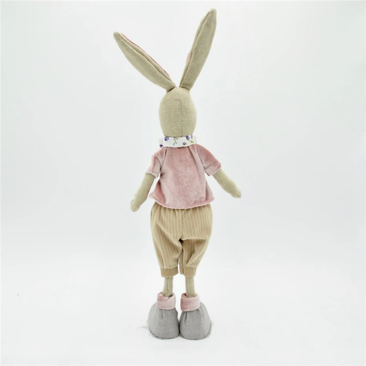 Тканевые поделки 24 дюйма, Кролики со смайликом, украшение большого кролика, праздничные подарки, персонализированные пасхальные украшения для внутреннего декора