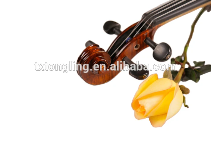 TL004-580) Famous violin brands flamed violin with case and rosin german violin craft