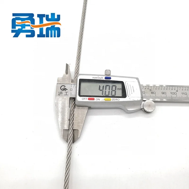 Магазин фабрики 304 Проволочный Трос из нержавеющей стали 4 мм 7*19 IWS авиационный кабель для подвешивания знаков