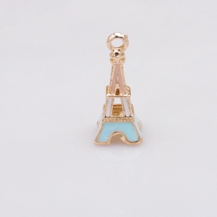 2021 New product custom enamel charms eiffel tower charm