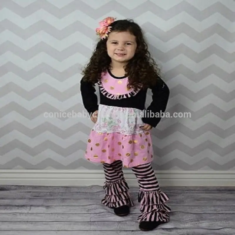 
wholesale western children mouse embroidered girls boutique clothing 