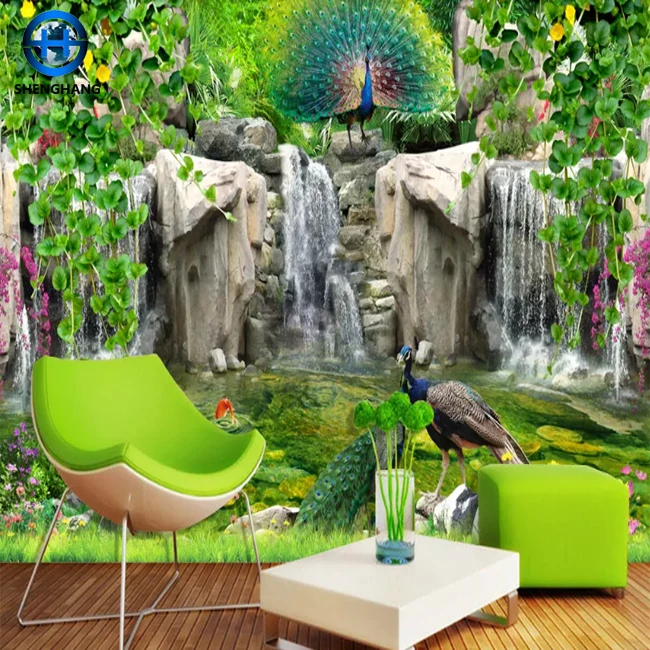 High quality non self adhesive bedroom wallpaper/wall paper in china colorful mural
