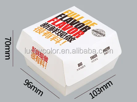 Disposable Fried chicken hamburger fastfood packaging boxes wholesale