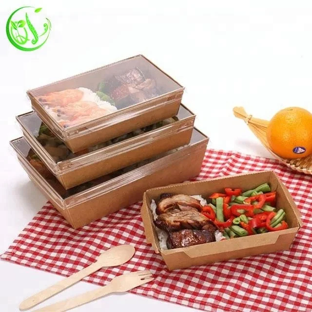 double pe kraft paper bowl escarole salad