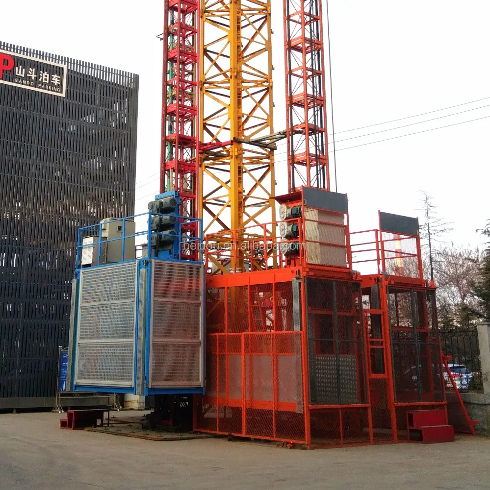 Cement and marble material platform lifts construction hoist