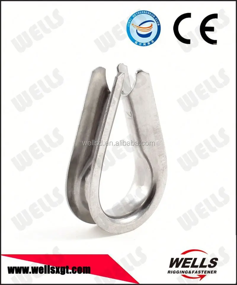 CE certificate supply rigging Hot metal steel cable wire rope thimble
