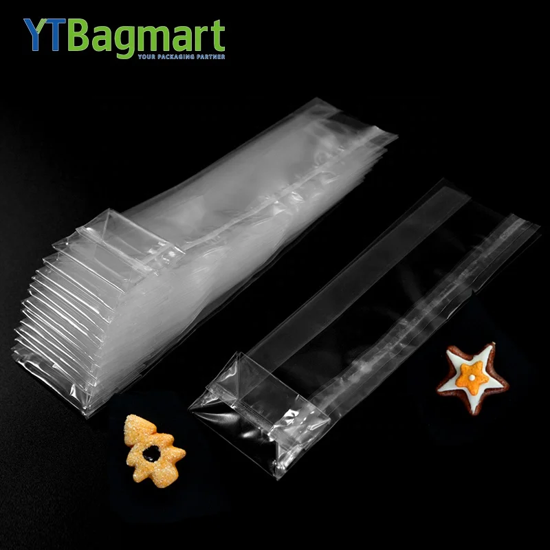 Custom Printed Heat Seal Square Bottom Plastic Bag Clear Opp Flat Bottom Packaging Bag