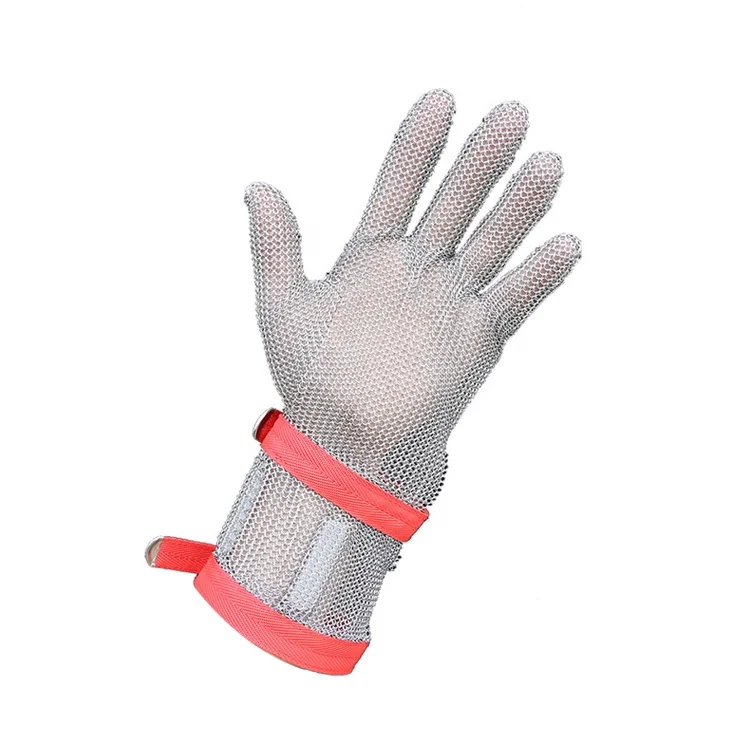 CE Butcher 304L stainless steel metal mesh cut resistant safety gloves