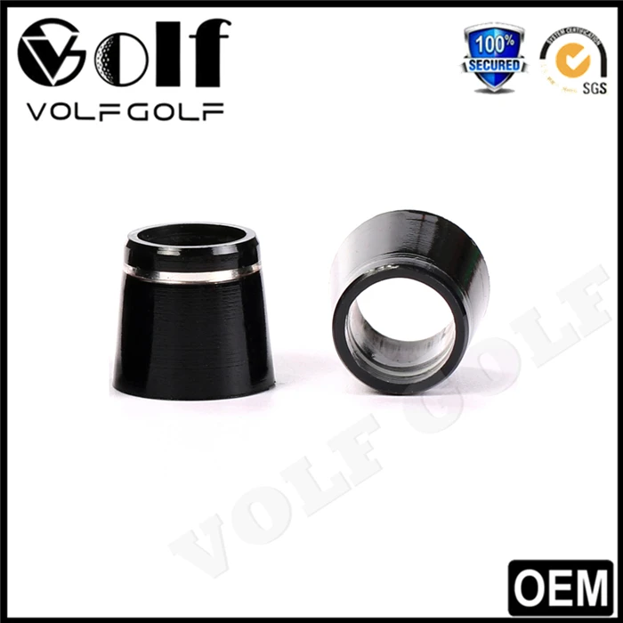 
Single Silver Ring Solid Black Plain Golf Ferrule for Driver Fairway Woods Graphite Shaft and Iron Shaft 
