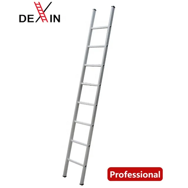 DX-1128 Aluminum  single straight ladder  EN131  Professional outdoor aluminum rescue ladder