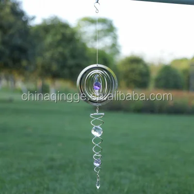 Essoreuse a vent Hanging 3D Spiral Solar Metal Garden Wind Spinner 3D Metal Wind Spinners 3D Garden Wind Spinners