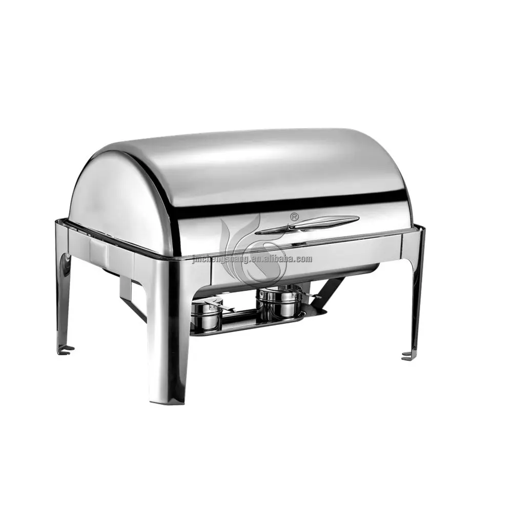 High Quality roll top heating chafing dish buffet food warmer stainless steel restaurant kitchen equipment