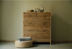 Chinese reclaimed rustic renewable storage furniture environmental-friendly recylcled wood simple 5-drawer cabinet