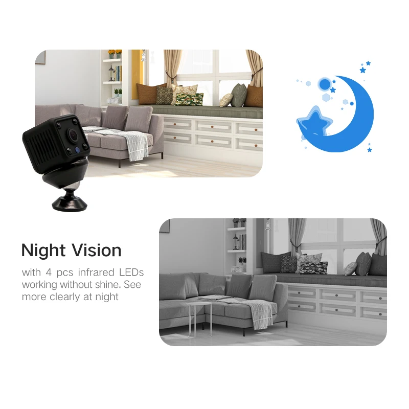 Скрытая мини-камера VESAFE 1080P h.264 + HD беспроводная Wi-Fi ip-камера ночного видения с высоким