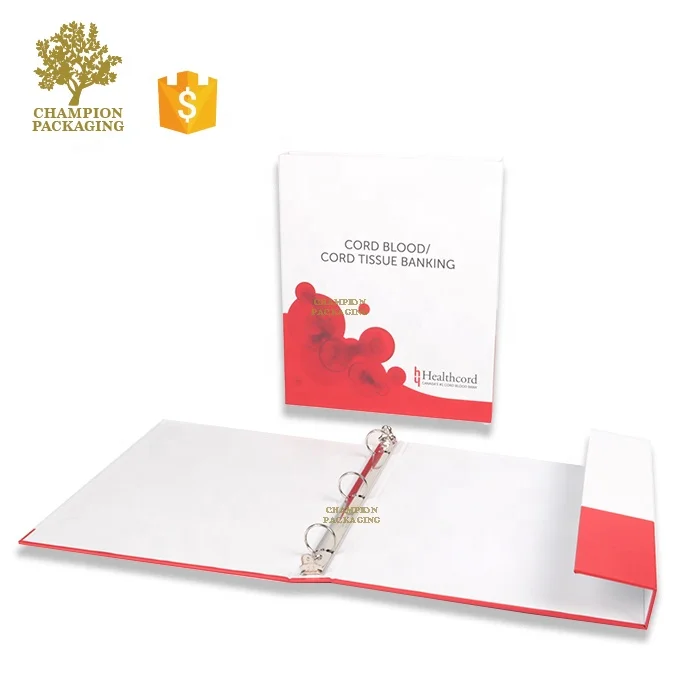 Прочная ткань/бумажной обложкой 3 записная книжка с кольцевым механизмом с изготовленным на заказ логосом