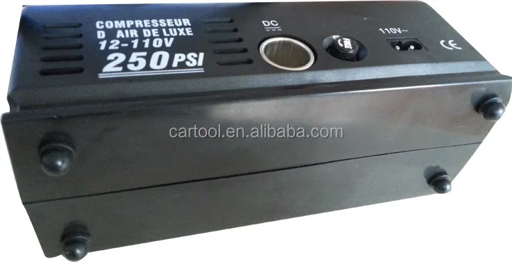 
220v 110v 12v dual power input electric air compressor tyre inflator 