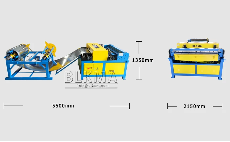 BLKMA auto hvac duct line 3 air pipe making machine