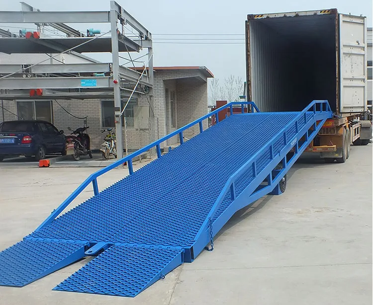 Б/у складной стальной двор гидравлическая Мобильная док-станция Грузоподъемная рампа для инвалидной коляски автомобильный Грузовик