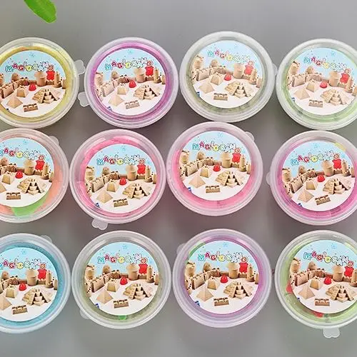 Attractive style 12 colors personalized especial magic sand toy with molding