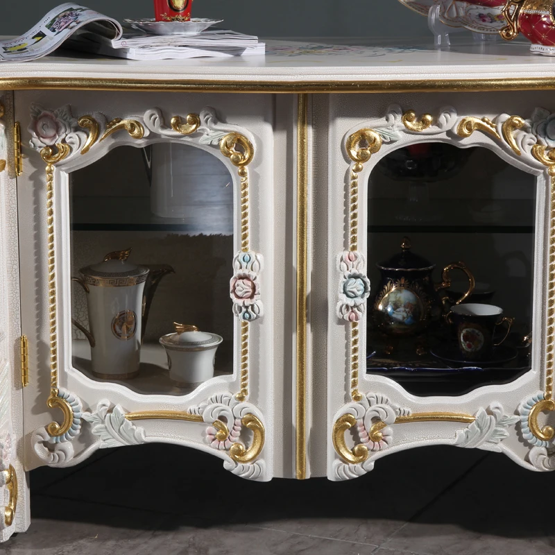 European style furniture living room floor cabinet high end classic furniture