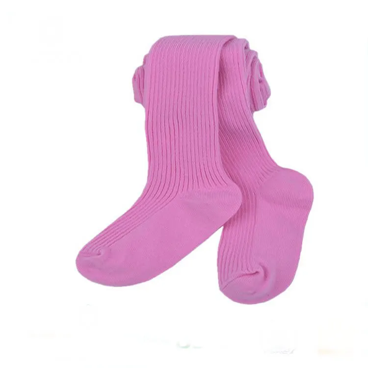 Factory custom baby winter coloured cute design kids cotton tights