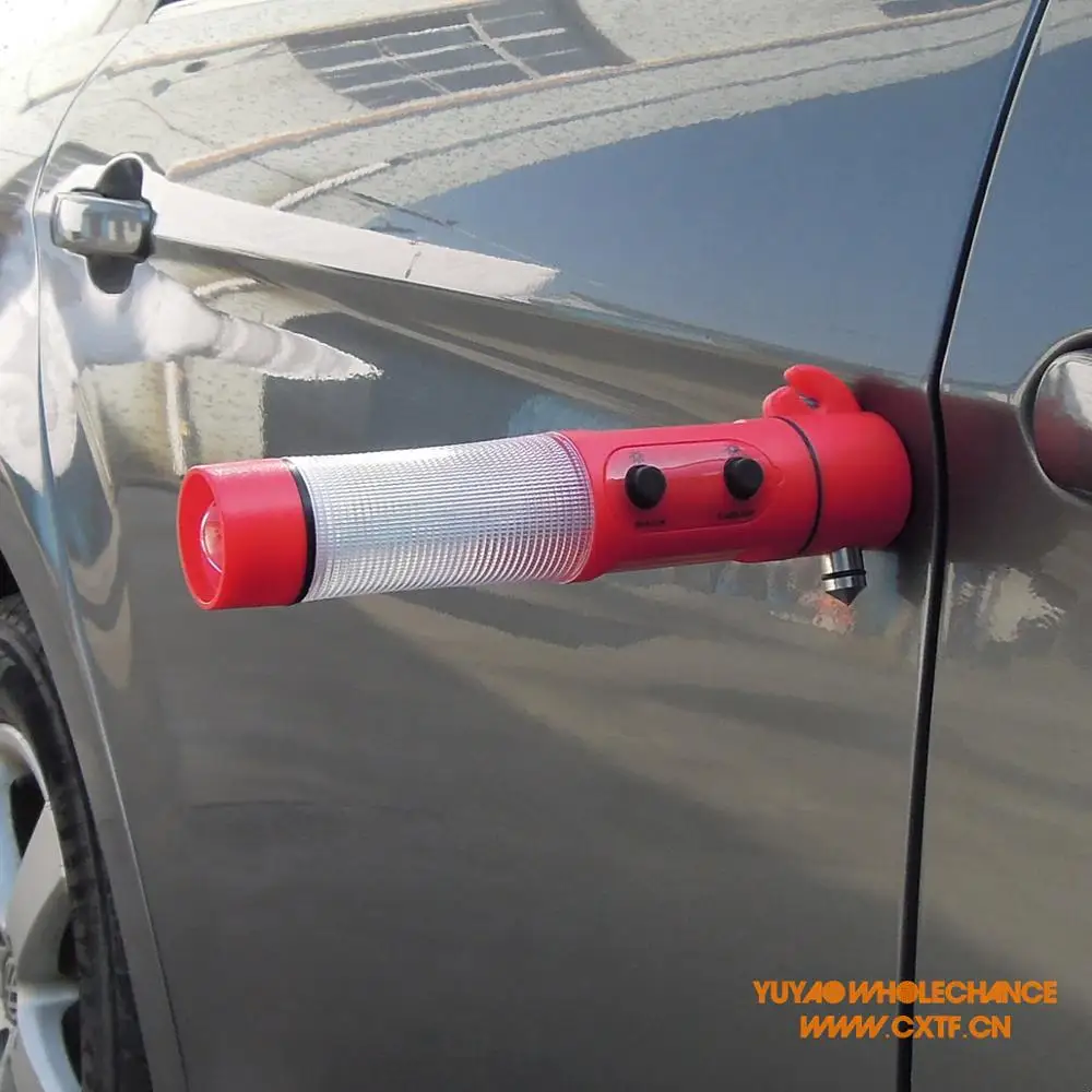 4 in 1 Car Emergency Safety Hammer Led Flashlight Torch