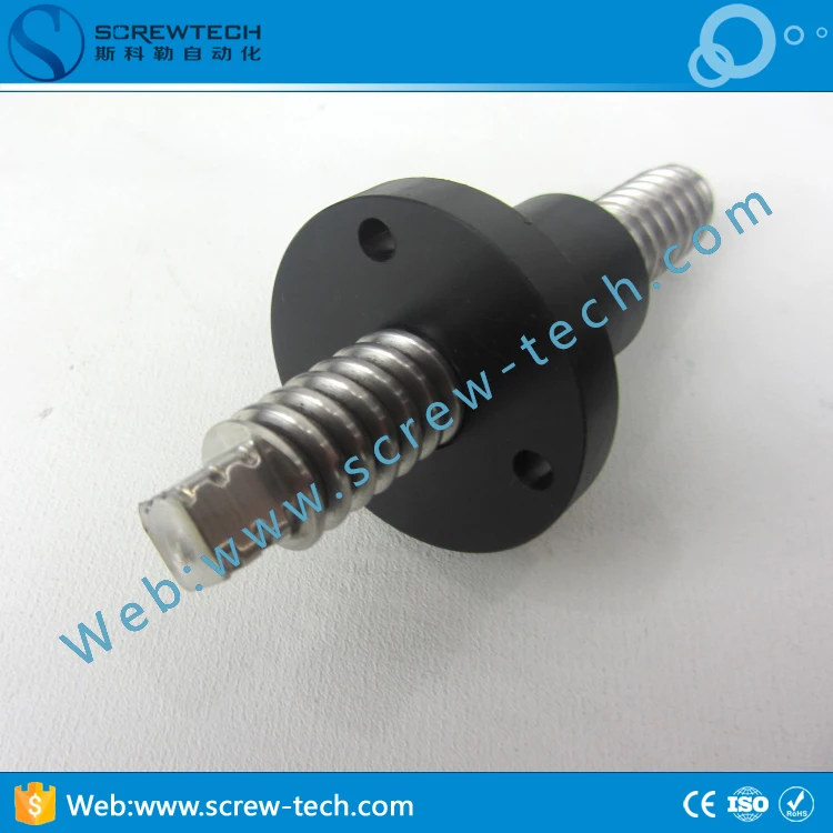 Trapezoidal thread lead screw Tr16*4 with plastic flange nut