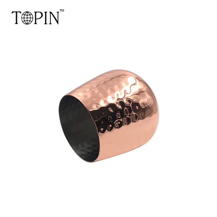 High Quality Stainless steel Hammered mule mug wine glass Rose Gold Plated