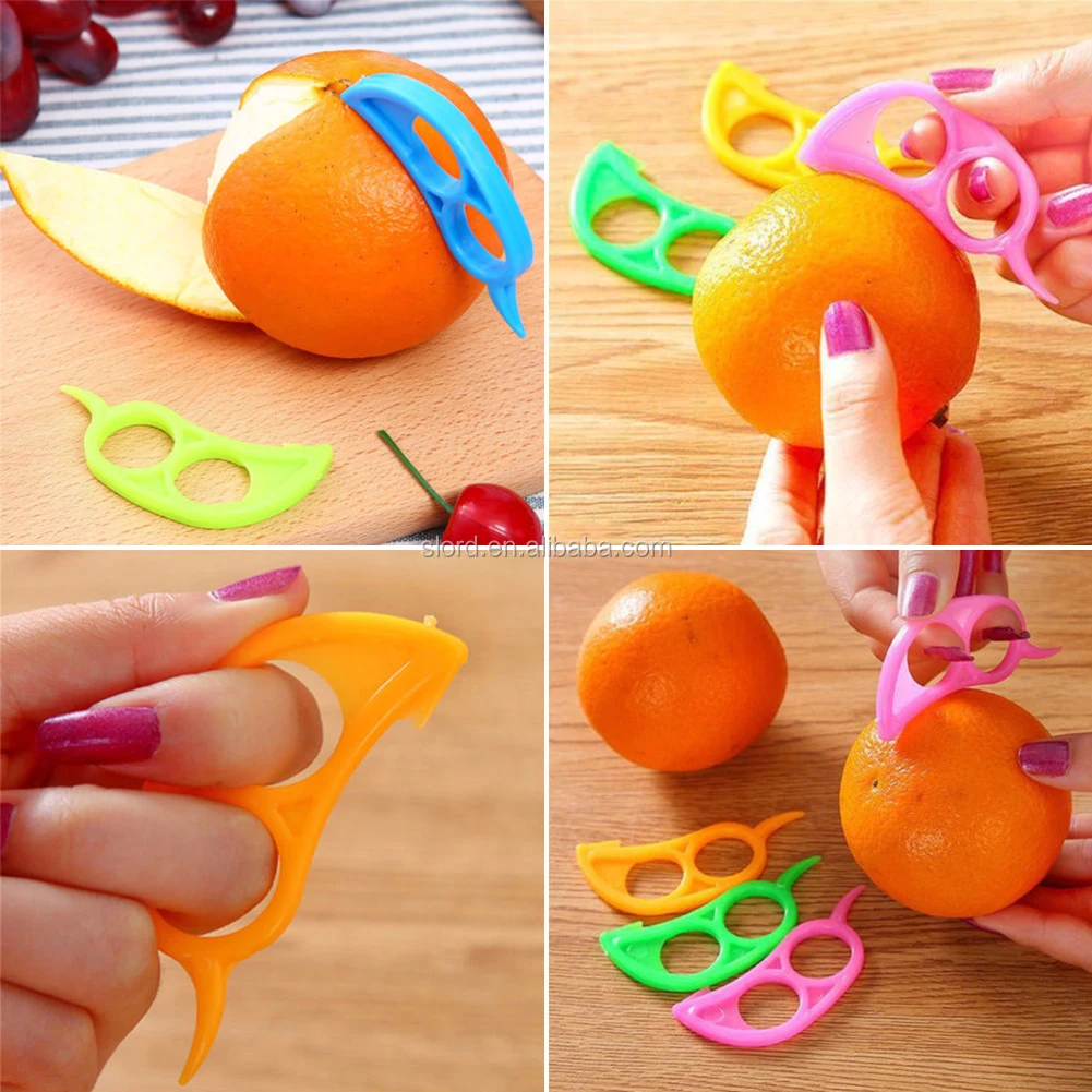 Plastic Cheap Price Orange Peeler Easy Open Citrus Lemon Citrus Peel Cutter Vegetable Slicer Fruit Tools Kitchen Gadgets