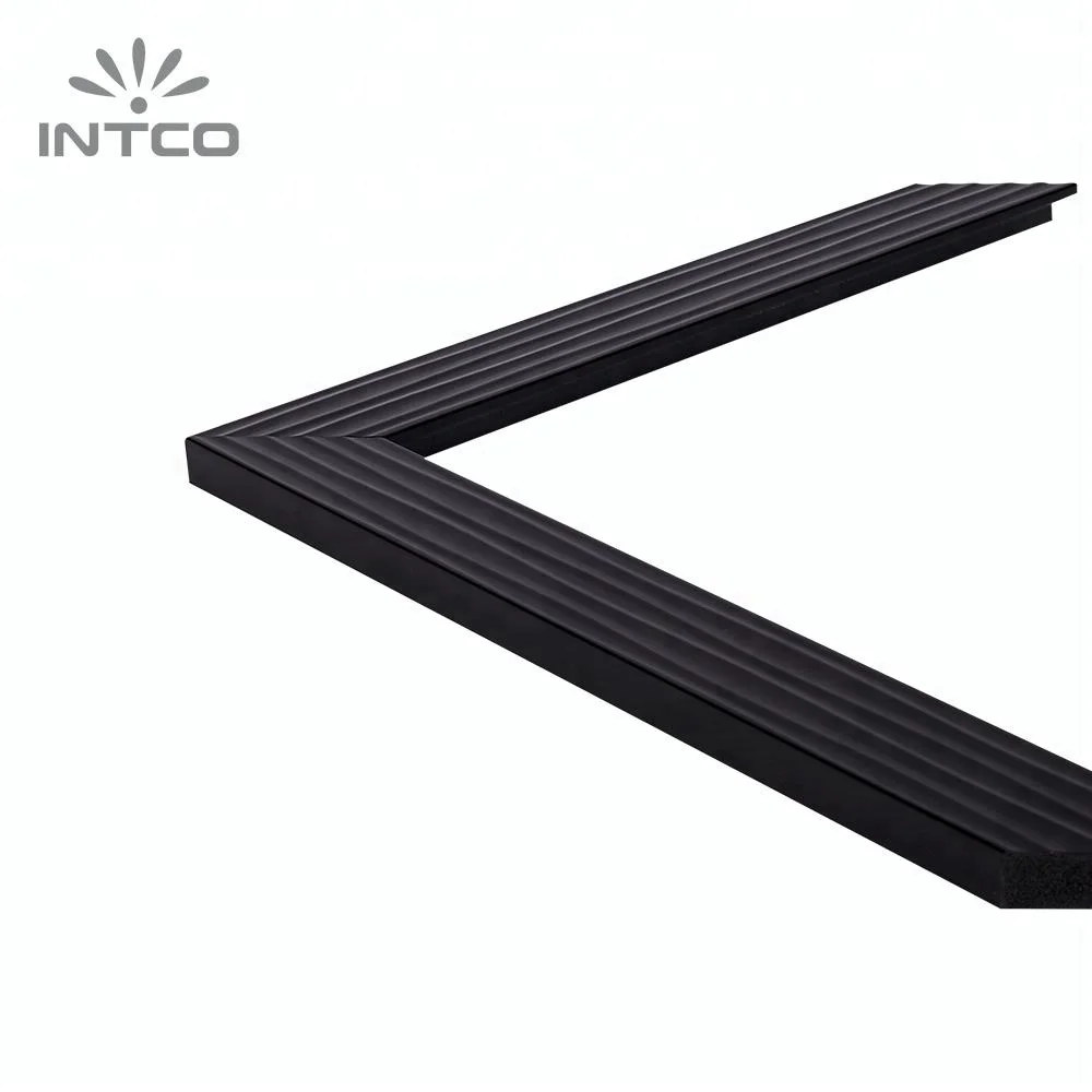 INTCO Hot Selling Fashion Decorative Black Polystyrene Material PS Mirror Frame Moulding
