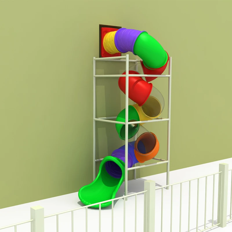 China kids amusement indoor outdoor plastic garden tube slide playground equipment garden