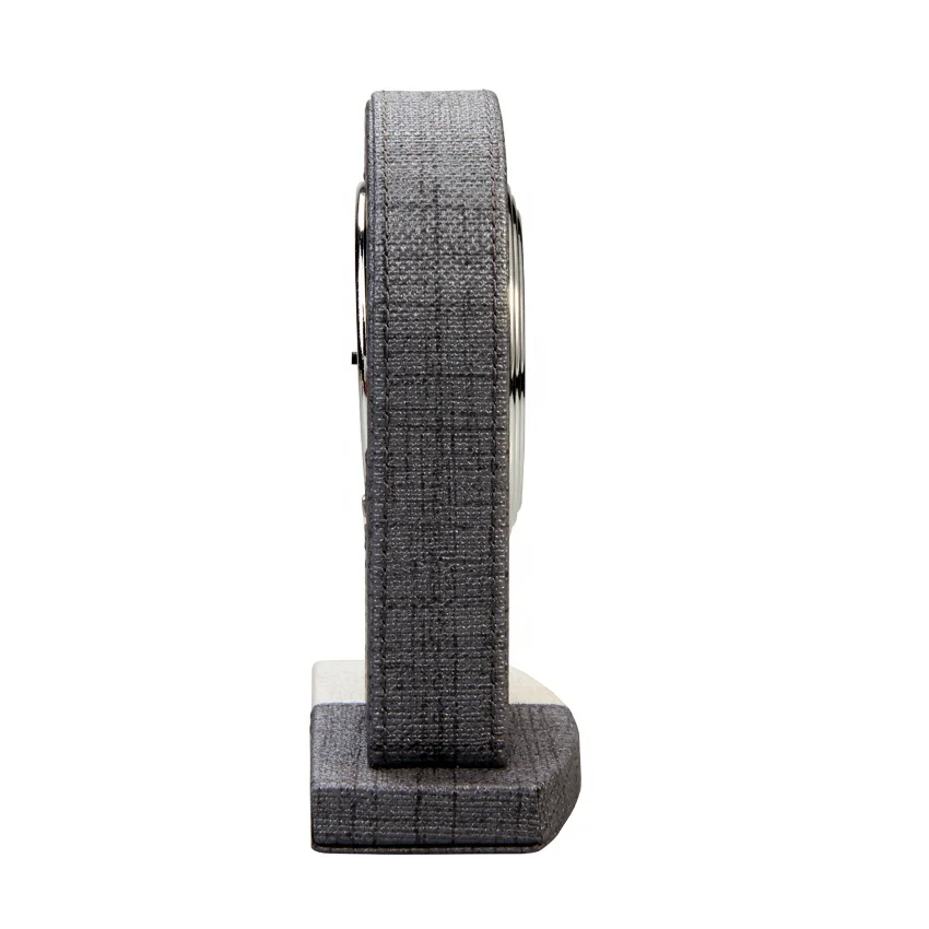 Factory Custom High Quality Office Hotel Fabric Table Pu Leather Desk Alarm Clock