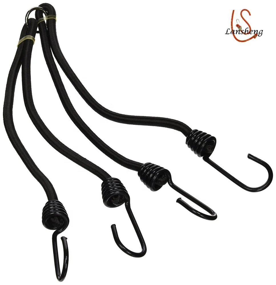 8mm Colorful Cold And Heat Resistant Bungee Cord With Hardened Wire Hook