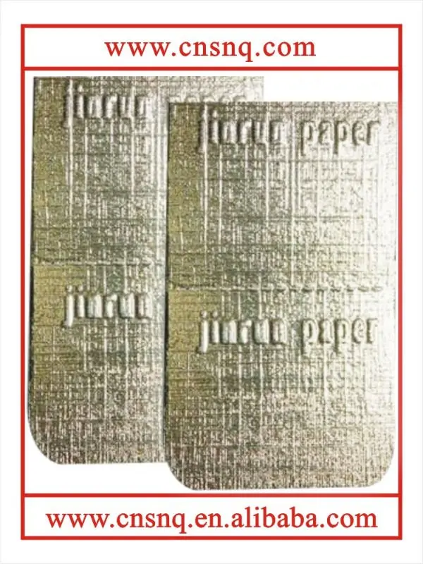 
PET metallized paper gold color embossed A4 