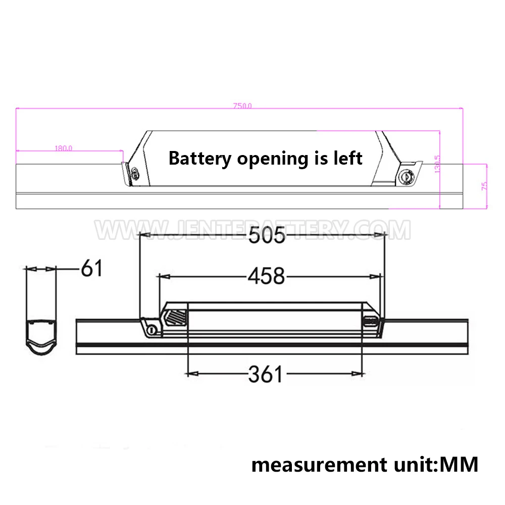 
Plus reention dorado 48v battery pack 17.5AH for electric bike motor 