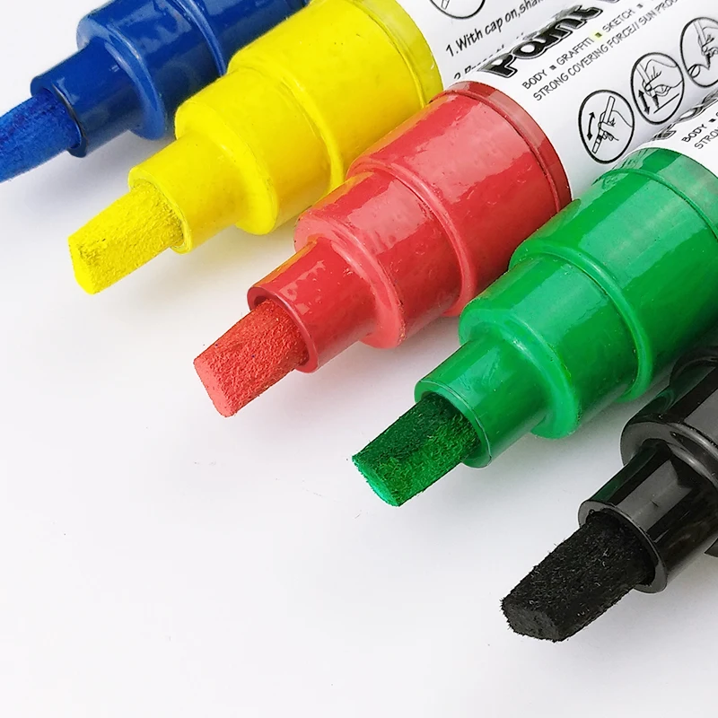 Flysea Hot 8.5 Chisel Tip Sneaker Sole Dirt Shields 28 Colours Acrylic Art Painting Marker Set White Sneaker Midsol Pen Sneaker