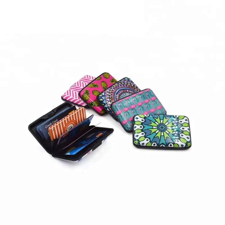 Wholesale Promotional Gifts Rfid Aluminum Card Holder Wallet with Custom Logo