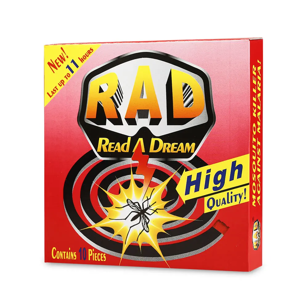Противомоскитная спираль RAD OEM для использования внутри помещений Бездымная китайская черная противомоскитная от производителя