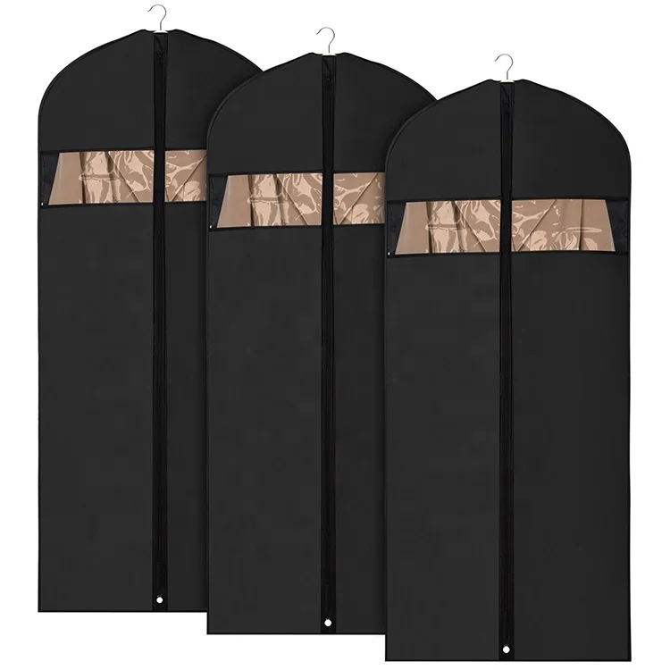 Promotional Large capacity foldable breathable non wove fabric zip lock garment bag