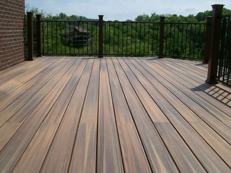 Dalian Xin Yue Scientific Wood Plastic Outdoor Deck Gazebo Balcony Railing Designs and Flooring