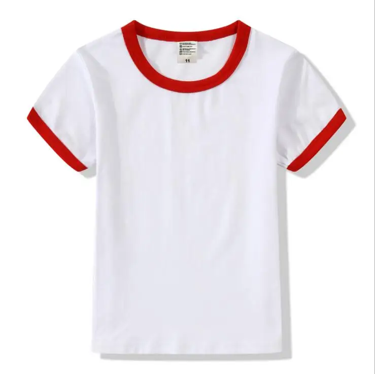 Оптовая продажа 2017 популярная детская футболка с короткими рукавами с логотипом на заказ 100%