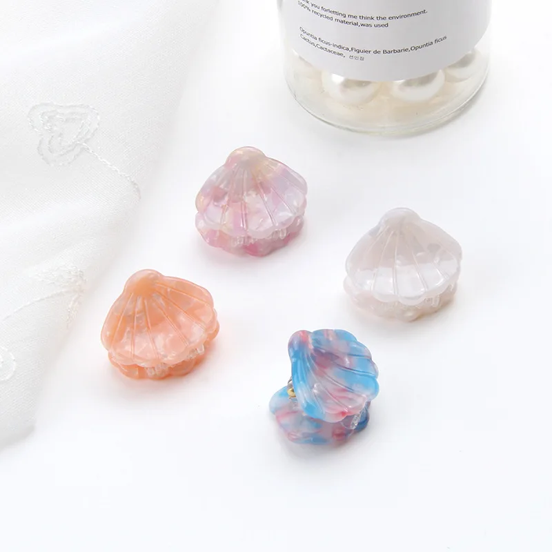 
Korea shell square round hair clip small clip simple cute small mini fashion little hair claw 