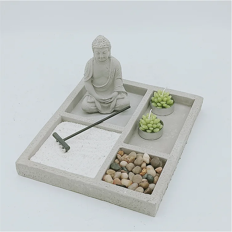 
Wholesale buddha indoor zen garden feng shui crafts for giftjardin zen cement desk accessories office home decor 