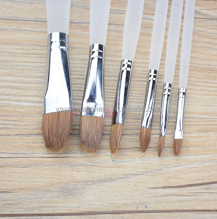 Wholesale Weasel Tail Hair Watercolor Brush Techniques Oil Brushes For Oil Painting