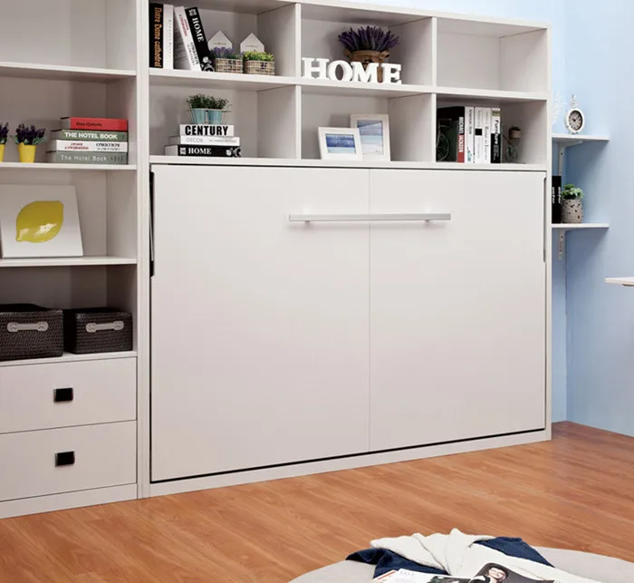 Скрытые Раскладушка С Стены кровать в Белом TA-K14