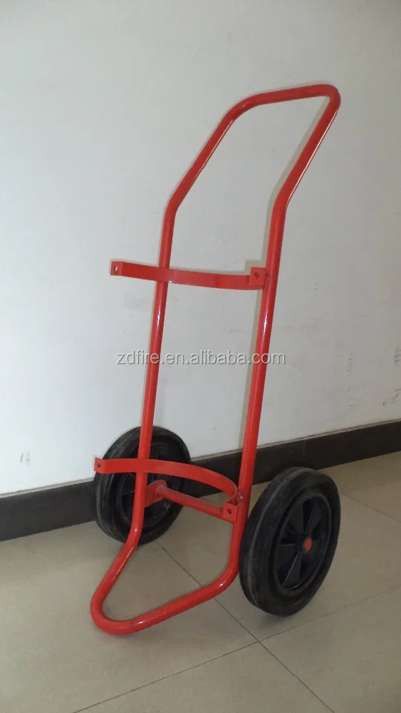 Hanging portable fire extinguisher trolley