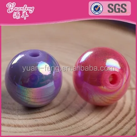 Popular Shining 20mm Colorful Bubblegum Beads